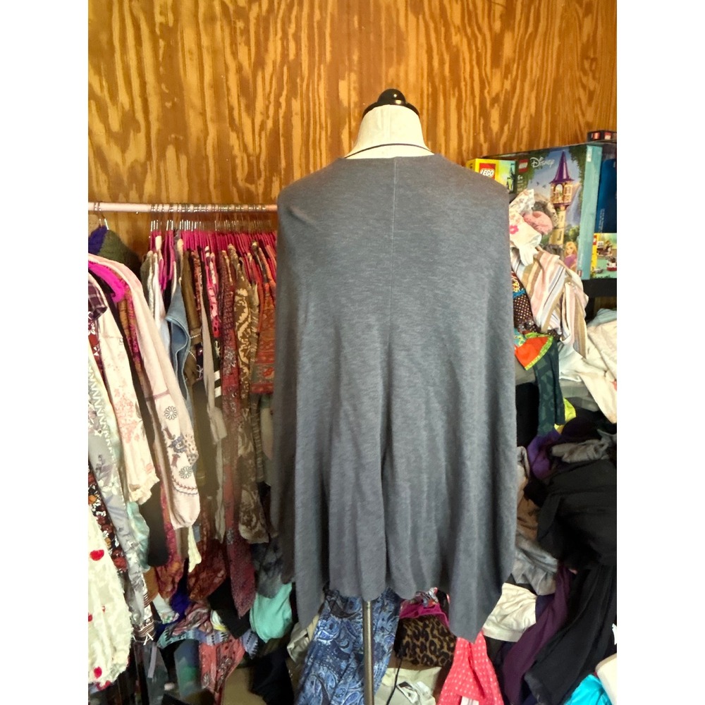 Lululemon Savasana Wrap Cardigan Grey Open Front Draped Pocket Sweater OS - Picture 11 of 11